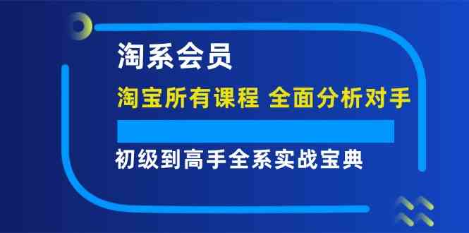 淘系会员初级到高手全系实战宝典【淘宝所有课程，全面分析对手】-轻创淘金网